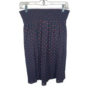 Vintage Paquette polka dot midi skirt women’s medium smocked waist rockabilly